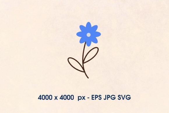Blue Flowers SVG Clipart for Crafters