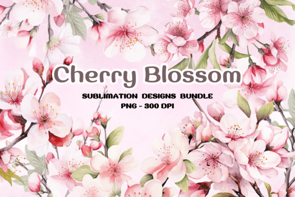 Cherry Blossom Flowers Graphics for Digital Sellers