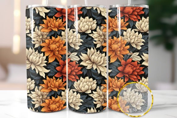 Fall Flowers Graphic Wrap for Editorial Use