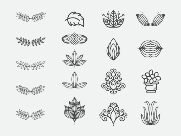 Flowers and Leaves Vector Element: A Graphic Asset for Local Branding