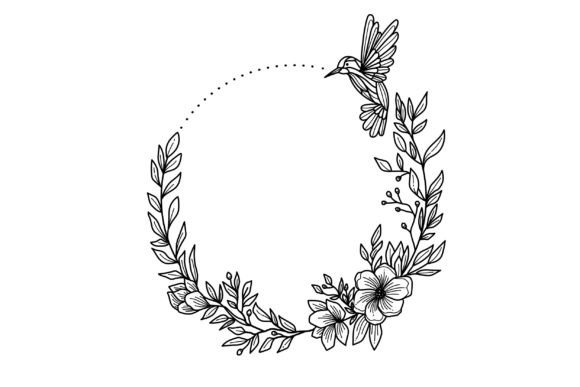 Hummingbirds and Flowers Graphics for Local Branding