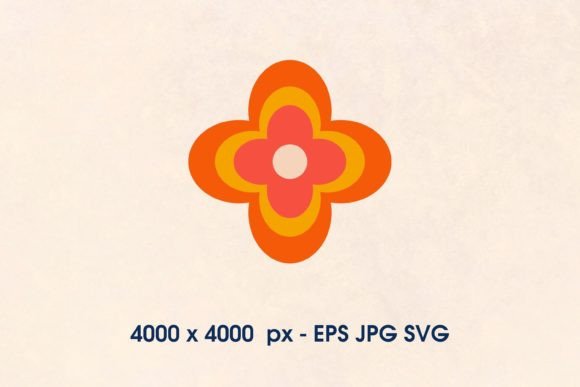 Orange Flowers Graphics for Branding and Marketing