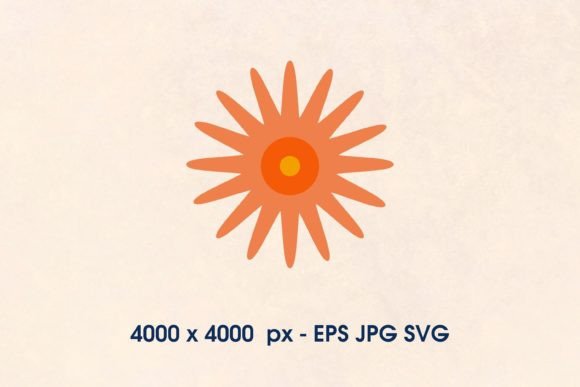 Orange Flowers Graphics for Handmade Creators