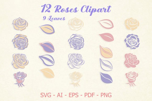Roses Clipart SVG Bundle for Crafters