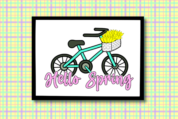 Spring Bicycle Graphics for Bloggers and Publishers