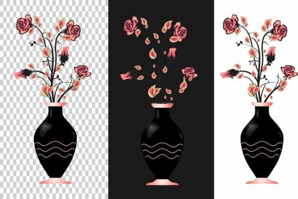 Vase with Flowers Graphics for Local Branding
